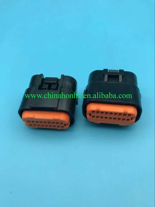 2sets 18pin Automotive Socket housing plug 18p waterproof wiring harness ECU connector MX23A18SF1 MX23A18XF1