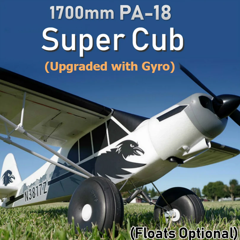 FMS RC Airplane 1700MM 1.7M PA-18 J3 Piper Super Cub Trainer Beginner With Reflex Gyro PNP Model Plane Aircraft Floats optional