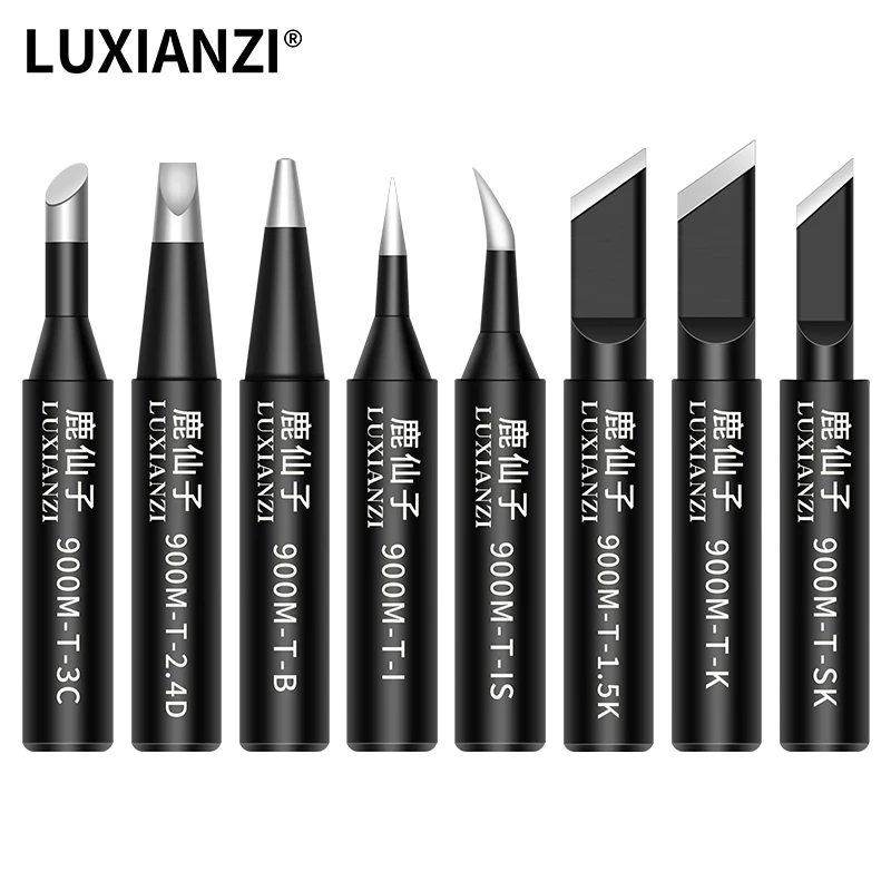 LUXIANZI Soldering Tip 900M Series Universal Lead-free Soldering Iron Tips For 936 Soldering Station Copper Black Welding Tips