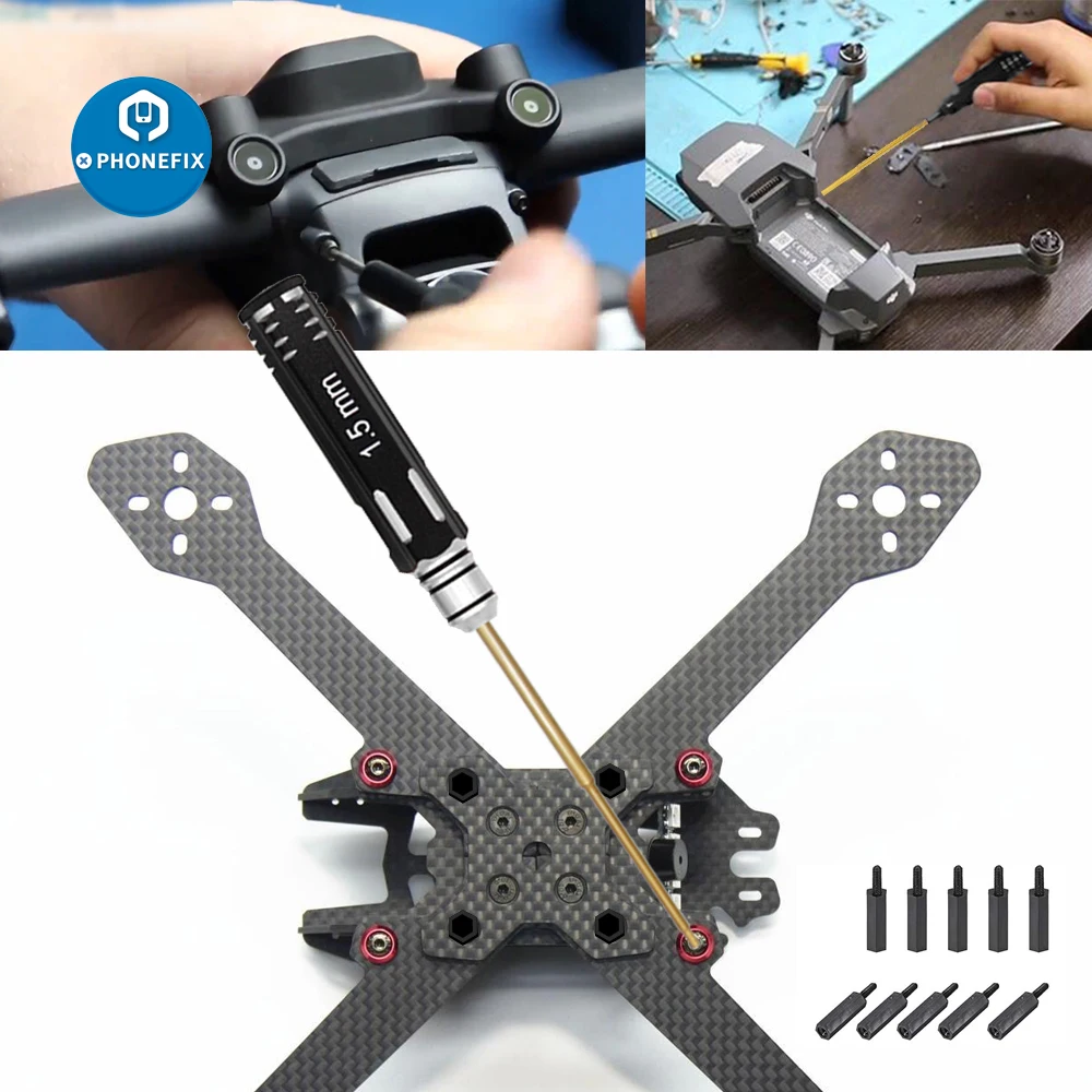 Kit de ferramentas para helicóptero, 16 peças, conjunto de chaves de fenda hexagonal 4.0 5.0 6.0 5.5 7.0mm 8.0mm rc, bancada, engenharia de precisão,