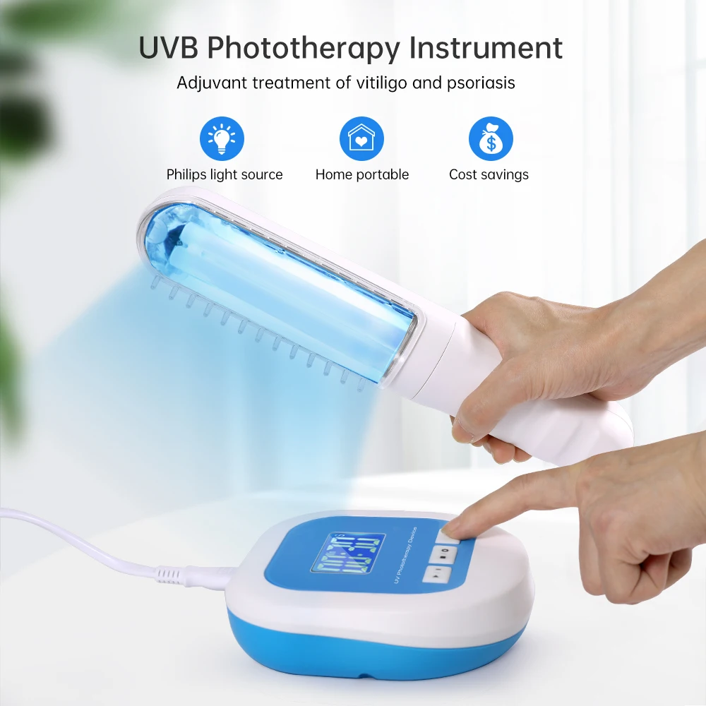 YOUWEMD Phototherapy UVB Instrument 311NM Narrowband Ultraviolet Laser LampTreatment Vitiligo Psoriasis Skin Use Philips lights