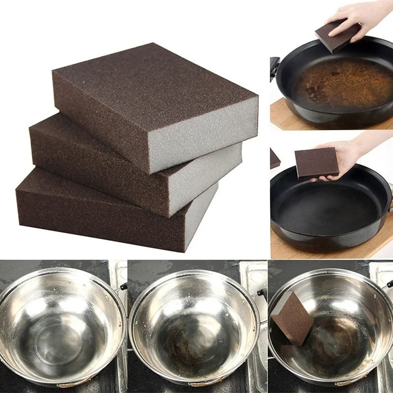 Magic Emery Sponge Eraser Brush Kitchen Pot Pan Dish Bowl Sponge Descaling Cleaning Multi-purpose Magic Wipe Cleaning Tools