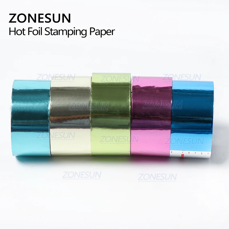 ZONESUN 3cm Gold Silber Rote Rose Heißprägefolie Papier Transparente Farbe breite/Rolle Angepasst Größe DTY Messing form Folie 120m