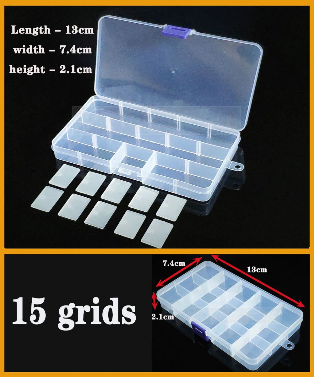 Transparente Kunststoffbox mit Schraubfach, Schmuck- und Ohrring-Vitrine, Behälter, durchsichtiger Terminal-Organizer, Werkzeug-Aufbewahrungsboxen – Detail 4