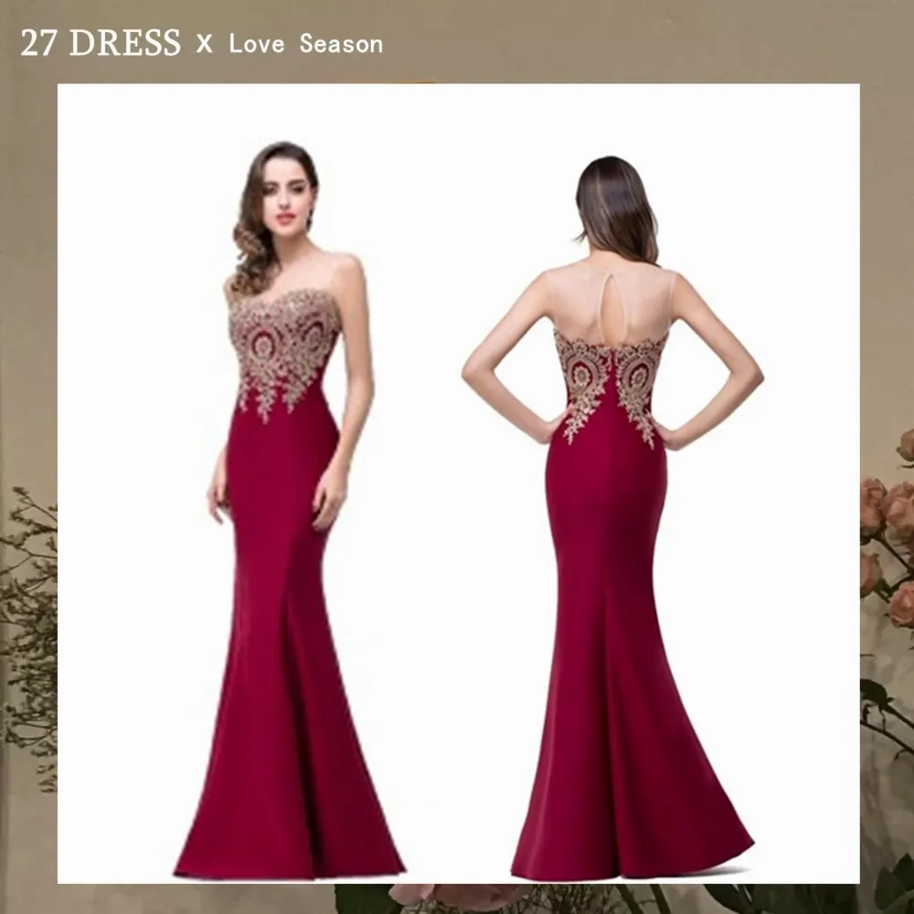 

Sexy Backless Appliques Burgundy Mermaid Lace Long Prom Dresses 2023 Royal Blue Black Evening Party Dress Vestido De Festa Longo