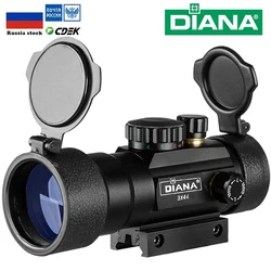 DIANA 3X44 Green Red Dot Sight Scope Tactical Optics Riflescope Fit 11/20mm Rail Rifle Scopes for Hunting