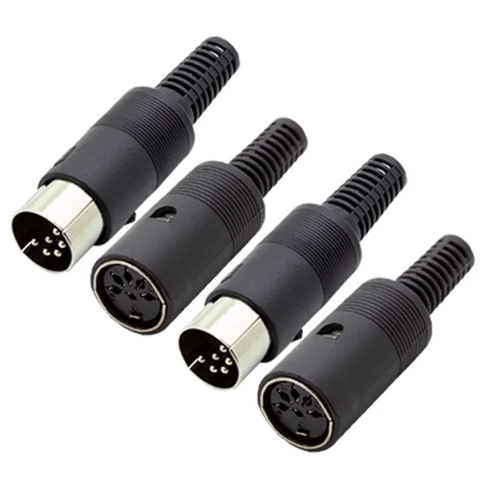 10pcs 3/4/5/6/7/8/13 Pins DIN Connector Male/Female DIN Plug Jack Socket Connector Chassis Cable Mount With Plastic Handle