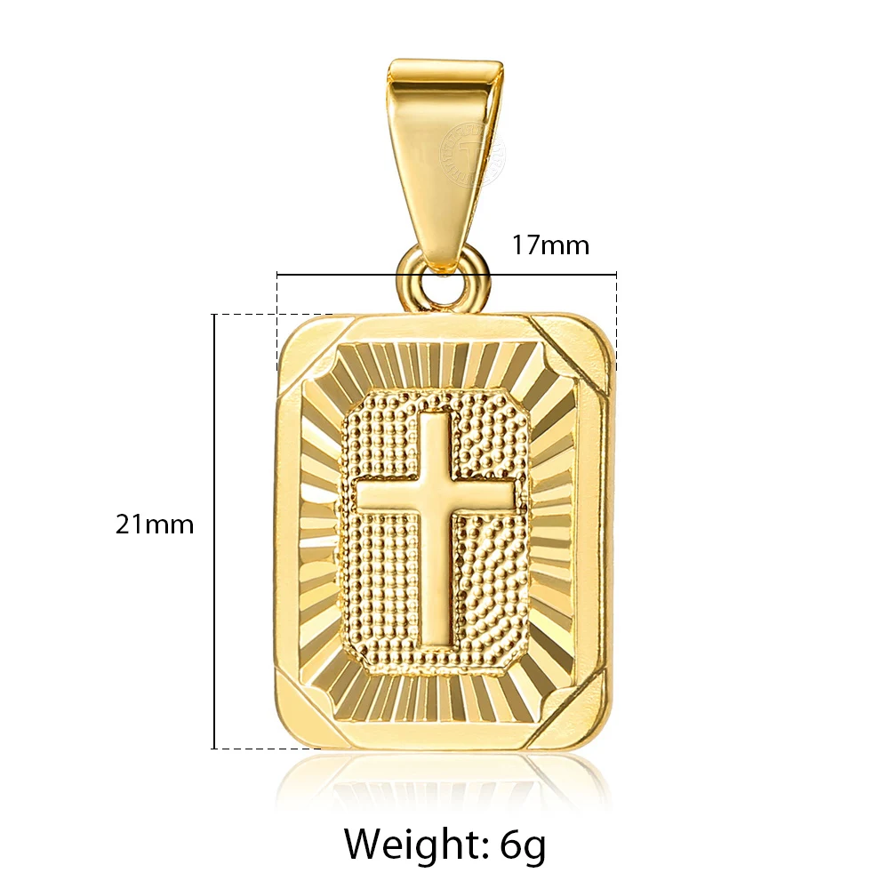 Crucifix Jesus Cross Pendant For Men Women Gold Color Christian Pendants Woman Jewelry Gifts Dropshipping Wholesale LGPP01