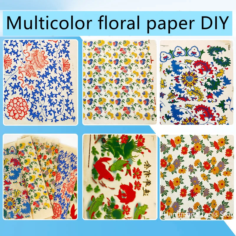 Colorful Flower Paper for Pottery Art Ceramic Underglaze Transfer Paper High Temperature Porcelain Polymer Clay Decal 1Pc