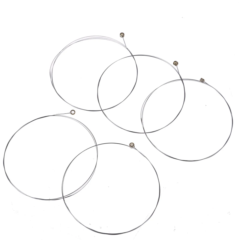 5Pcs Silver Tone Steel Strings E-1 for Acoustic Guitar Strings