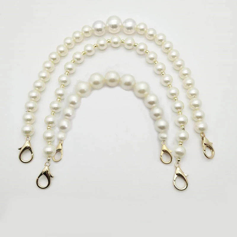 15-120cm Faux Pearl Bag Strap Beaded Bag Handle Shoulder Straps Women O bag Handles Replacement for Handbags Strap Accessories