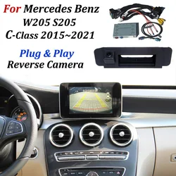 Reverse Camera For Mercedes Benz C Class W205 S205 2015-2021 OEM Screen / No Need Coded Upgrade Front Rear View Backup Camera