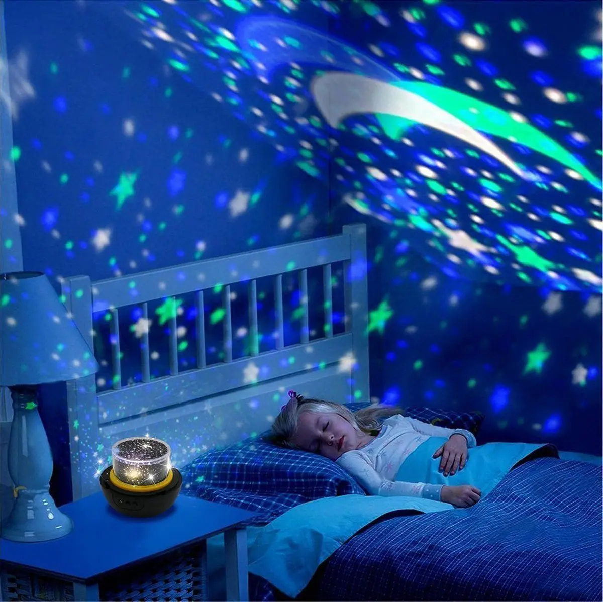 Star Night Lights for Kids Universe Cosmos Starry Sky Light LED Projector Rotating Lamp Nightlight Moon Sea World Decorative