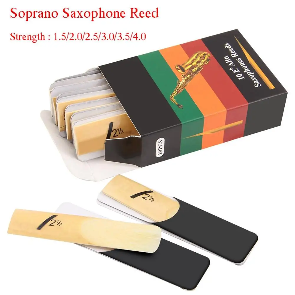 

10pcs Alto Saxophone Reeds Strength 1.5 2.0 2.5 3.0 3.5 4.0 Eb Tone Sax Instrument Reed