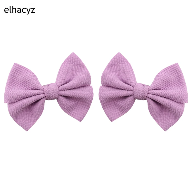 2Pcs/Set 5 Inch Big Waffle Bow Hair Clips Handmade Hairpin Girls Boutique Kids Head Wear Fabric Bow Children Hair Accessories