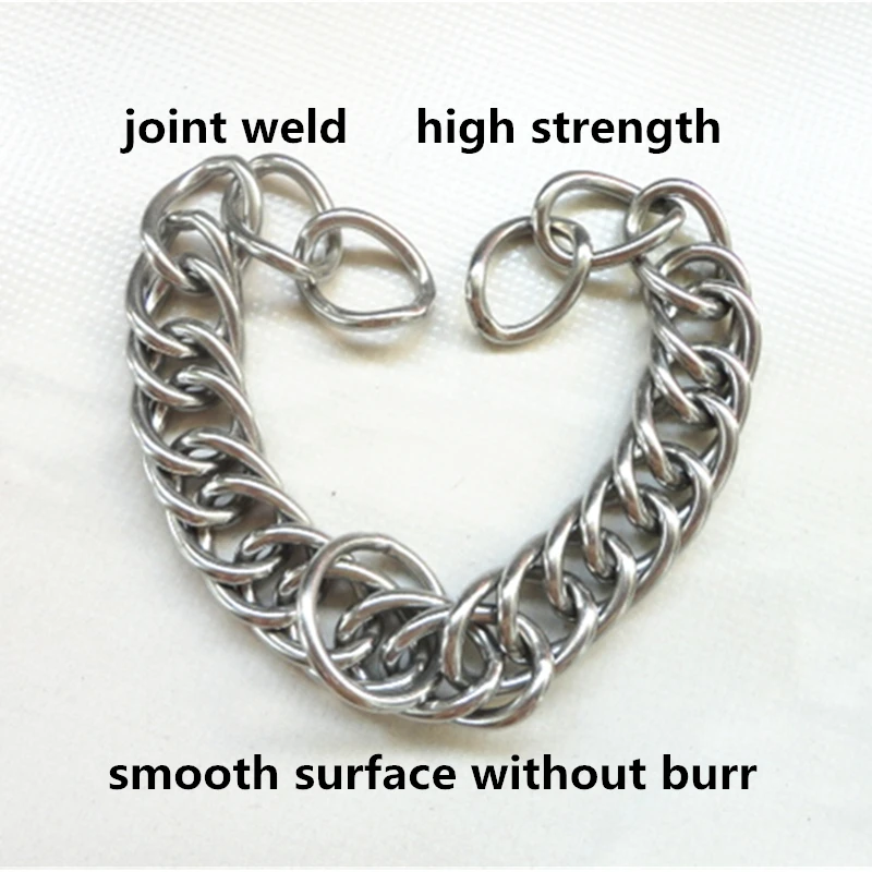 Stainless Steel Chain Double Link Curb Chain For  Horse Bits Pet 23cm