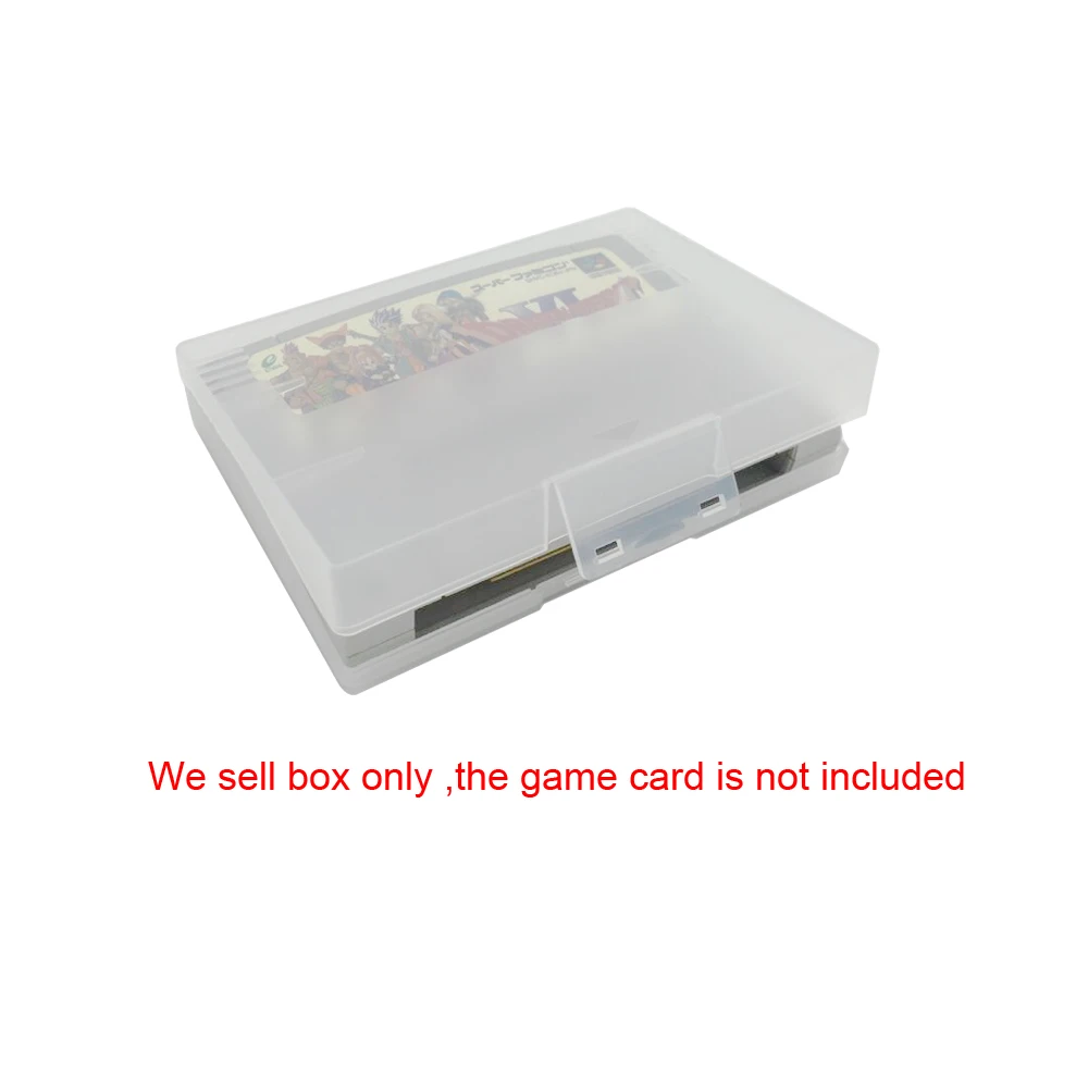 

10pcs Storage box protective clear transparent box cover for SNES EU/JP VERSION game card