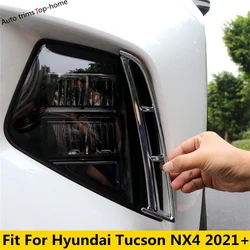 ABS Front Mesh Grill Decoration Molding Cover Trim 2pcs Fit For Hyundai Tucson NX4 2021 2022 2023 Car Accessories