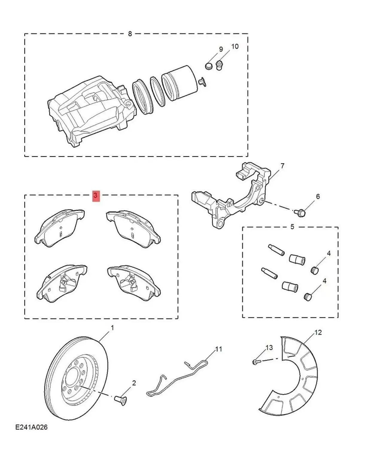 1kit Front / Rear Brake pads set auto car PAD KIT-FR DISC BRAKE for Chinese SAIC MG ZS RX3 1.5T Automobile parts