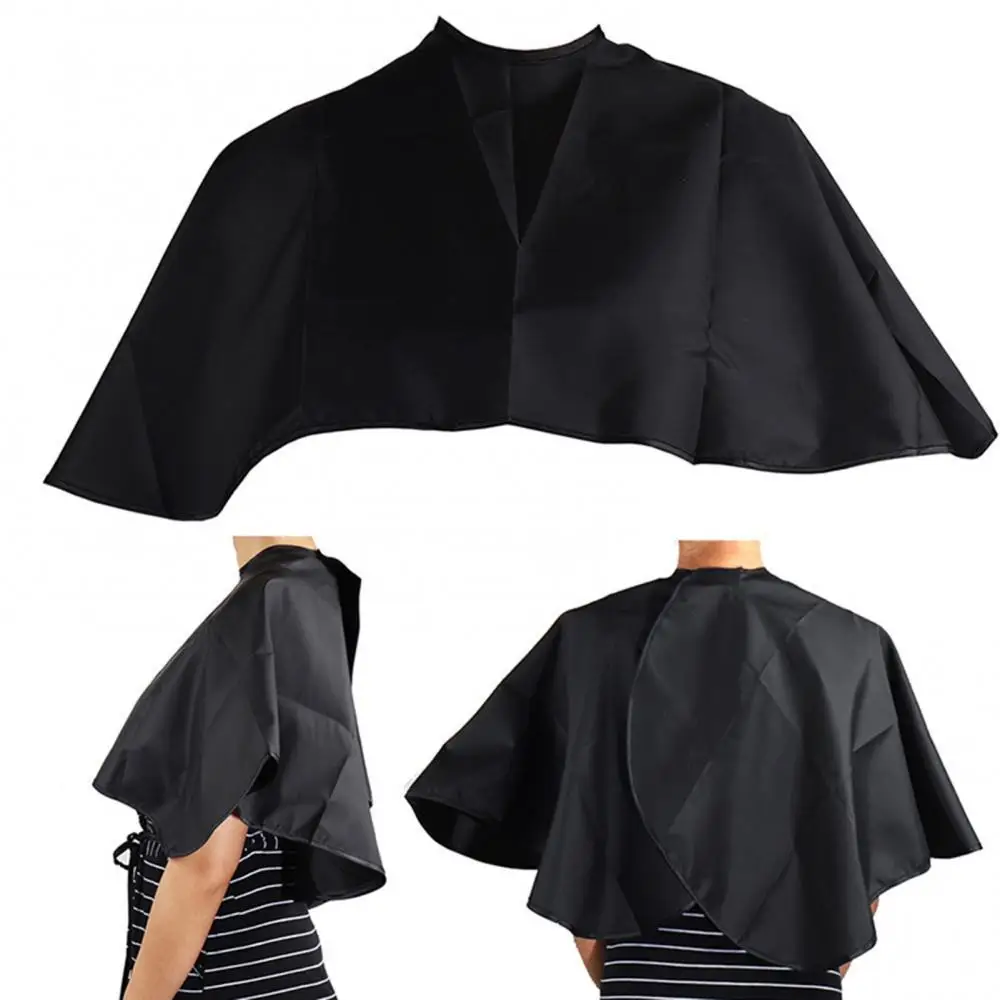 Waterproof Hair Coloring Cape Black Shawl Dyeing Perming Barbershop Hairdressing Apron Cutting Gown Hair Cloth Wrap