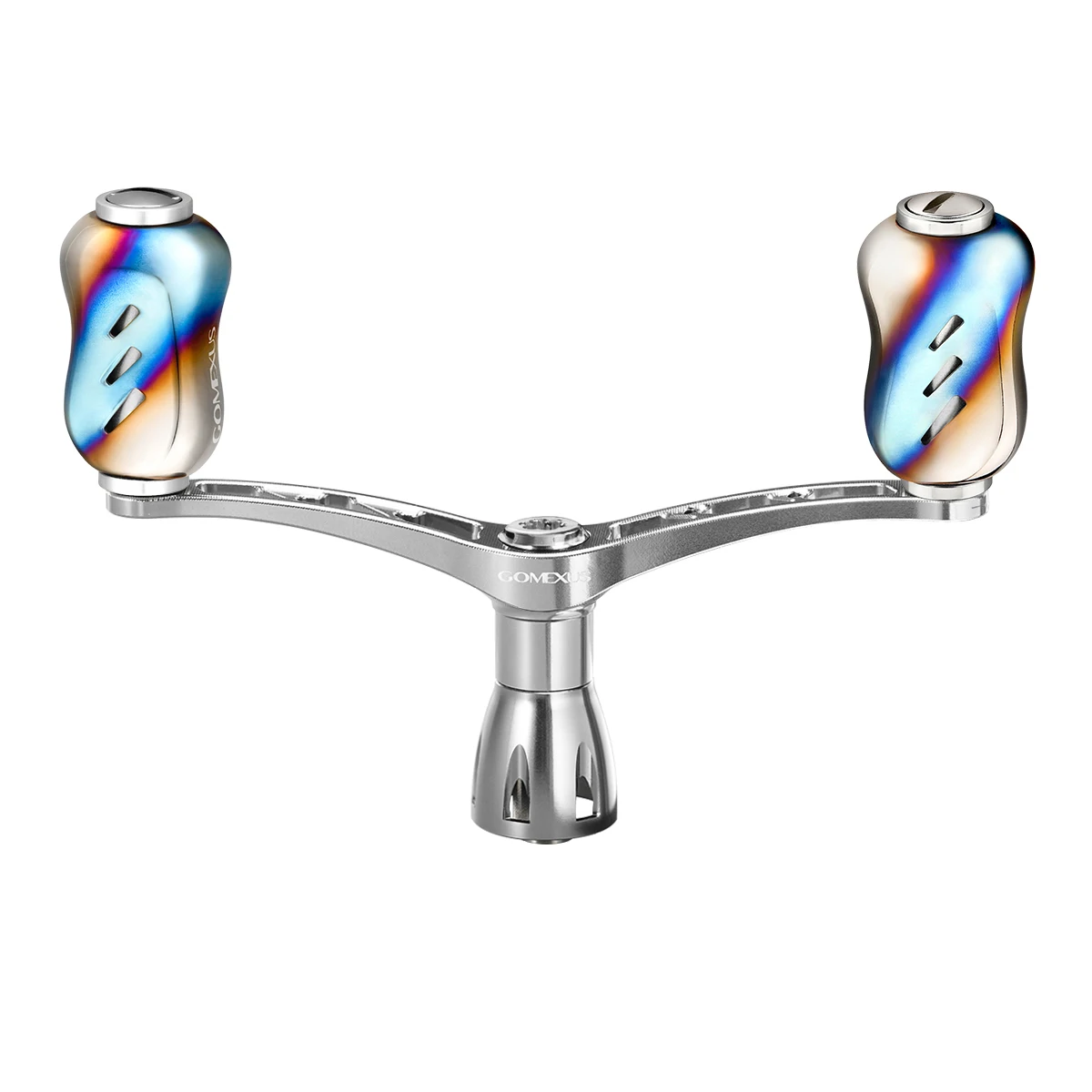 Gomexus Spinnrolle mit Titanlegierungsgriff, 82mm Rollengriff für Daiwa Shimano Stella Stradic, Doppelgriff – Detail 10