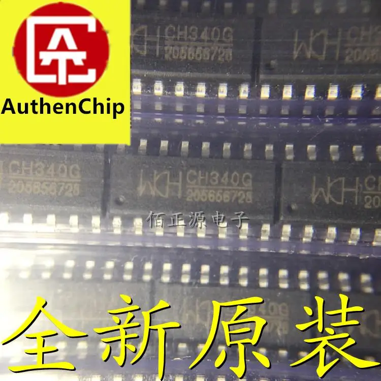 Chip original de 100% CH340G CH340 SMD SOP-16, puerto USB a serie, nuevo, original, 10 Uds.