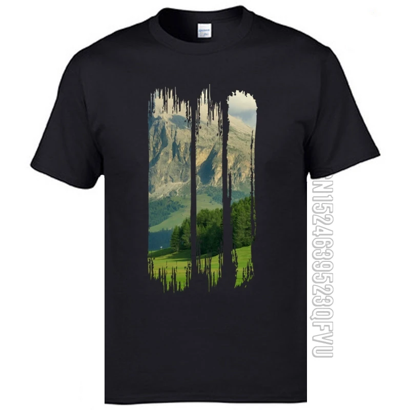 Fine Quality Father Tshirts Yamakawa Landscape Scenery Mountain 100% Cotton Unique Design T Shirt Oversized Cotton Tops T Shirts