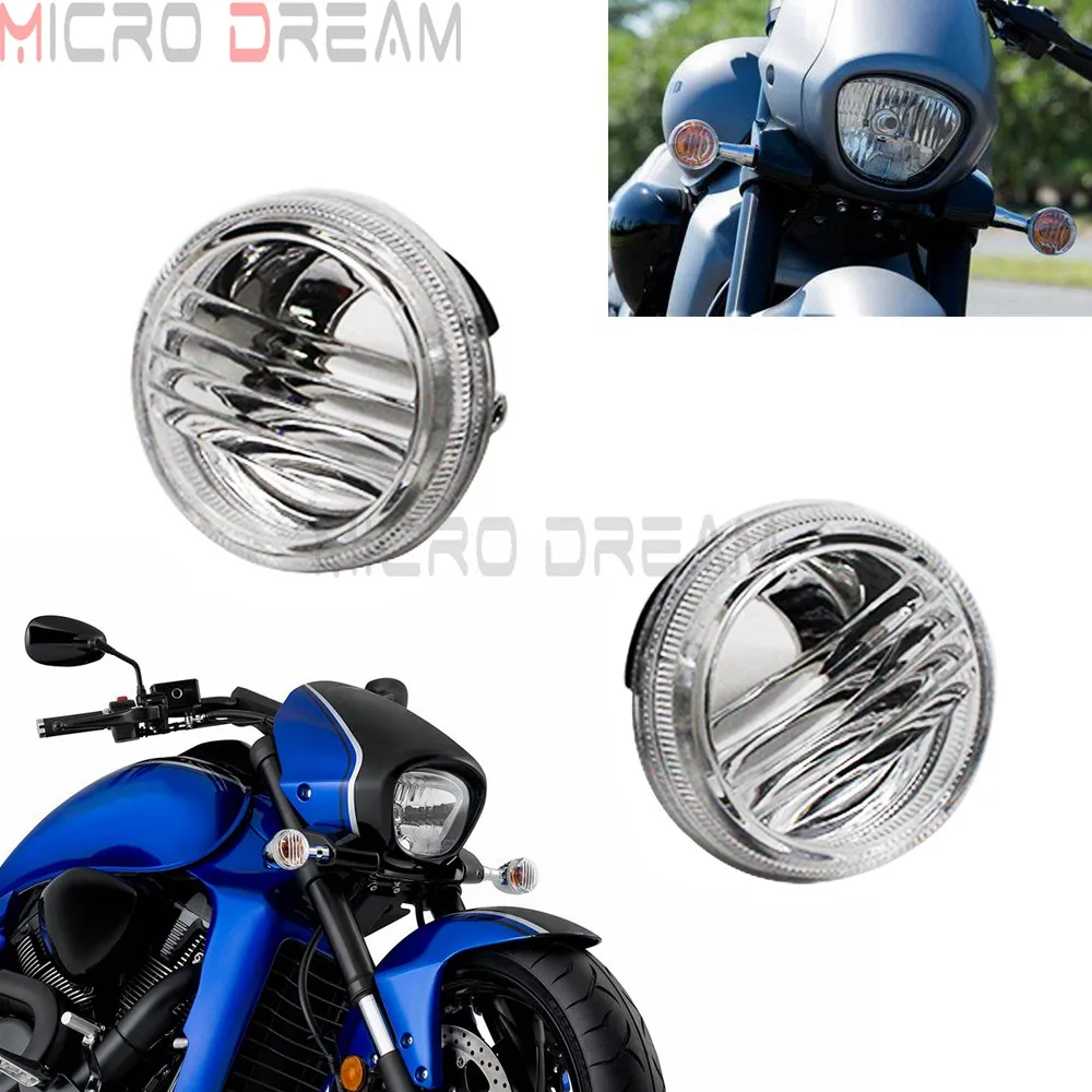 2x Clear LED Light Cover Lens Motorcycle Turn Signal Lense For Suzuki Boulevard M50 C50 VL800 C90 1500 M109R C109R C1800R 05-12