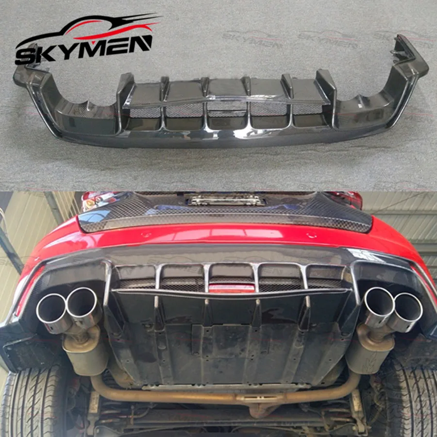 OEM Carbon Fiber Rear Lip Diffuser For Honda Civic FK2 Type R Tuning Body Kit Fiberglass Bumper Splitter Trim Under Spoiler Part