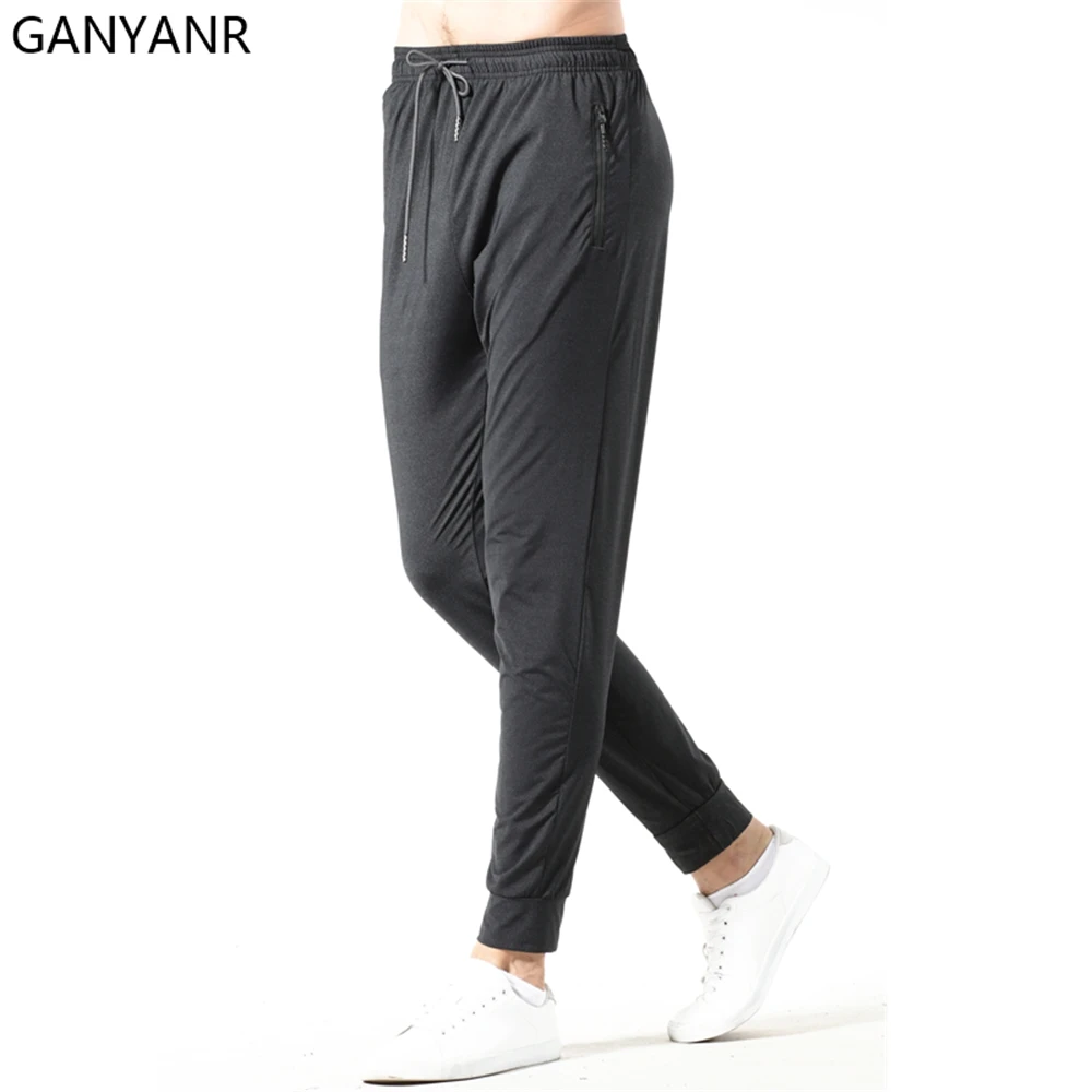 

GANYANR Running Pants Men Jogging Gym Sport Training Sportswear Leggings Trousers Trackpants Workout Sweatpants Bodybuilding