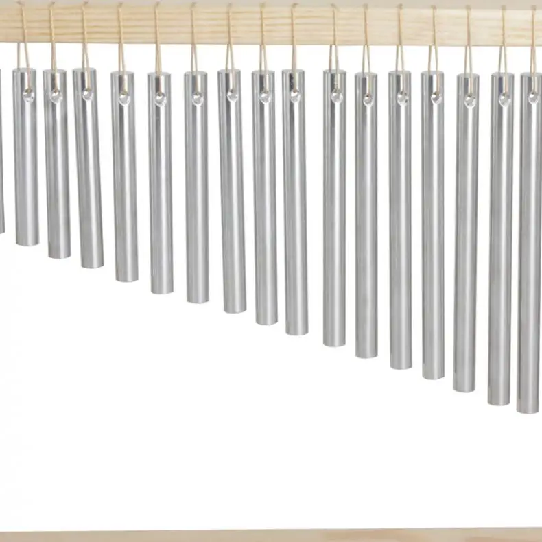 Bells 20 Tone Windgong Zilver Staande Houten Frame Spelen Wind Chime Met Stok Instrument Decoratie