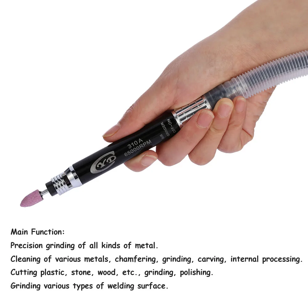 

Multi-function Mini Pencil Polishing Rotary Cutting Tool Set Professional Air Micro Die Grinder Kit 16pcs 65000 RPM