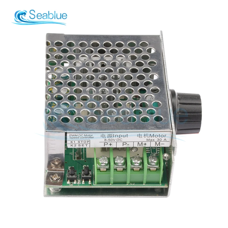 

DC8-50V Intelligent Current Protection 30A PWM DC Brushed Motor Speed Controller Support External 0-5V Analog Control Governor