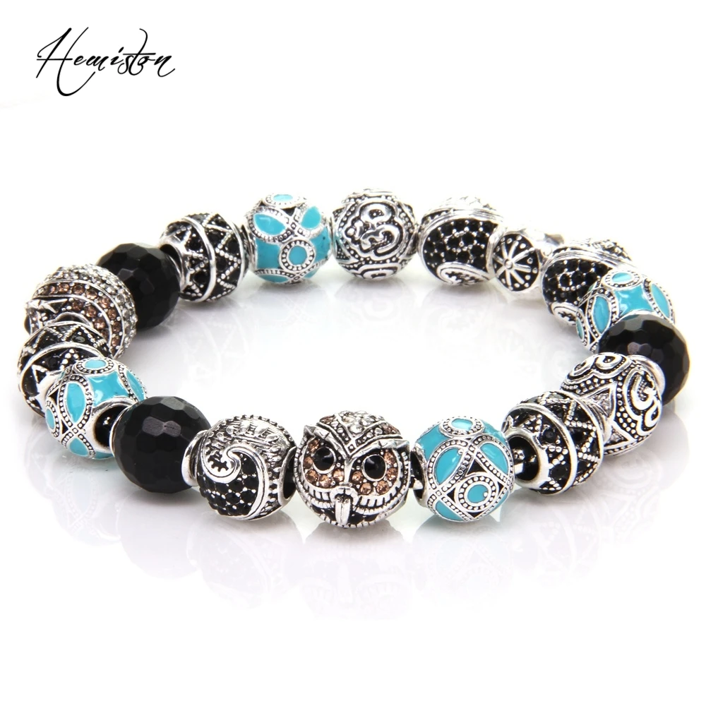 

Thomas Style KM Bead Bracelet With OWL, MAORI , ETHNIC , ZIGZAG, OM Beads, Rebel Heart Bracelet For Men TS KB537