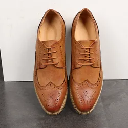 Scarpe Oxford Scarpe brogue da uomo Scarpe stringate Bullock Scarpe da sposa da lavoro Scarpe formali maschili 56