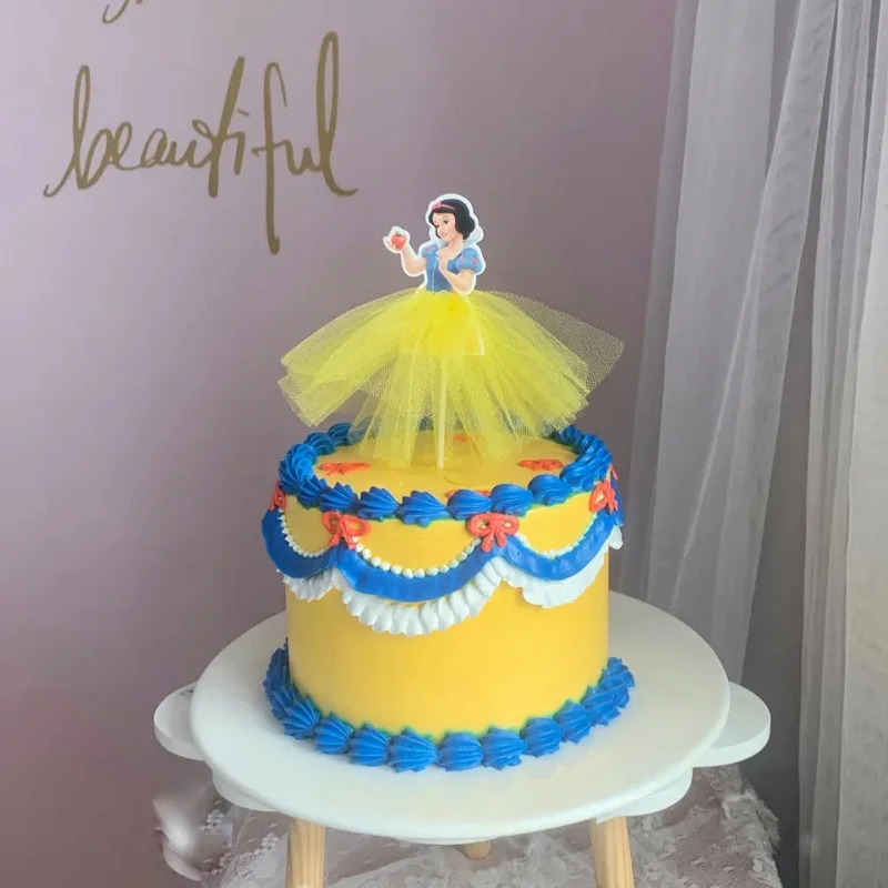 Disney Frozen Elsa Anna princess Birthday cake topper veil girls favor cake topper birthday cake party decor anniversaire fille