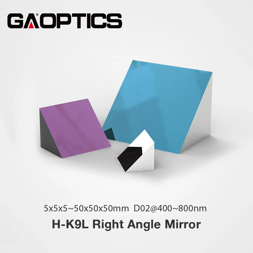 

K9 AOI 45 Degree D02 400nm-800nm High Reflective Dielectric Coating Right Angle Reflector Mirrors