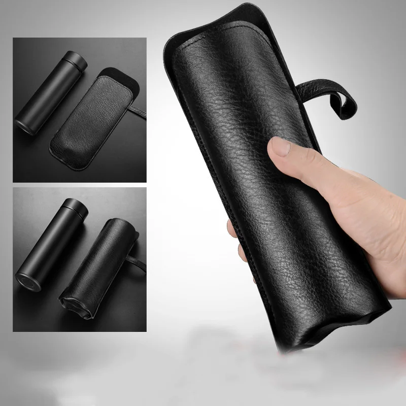 High Quality PU Bottle Cover Portable Thermos Glass Water Bottle Cover Creative Cup Accessories Cup Covers Customizable Logo