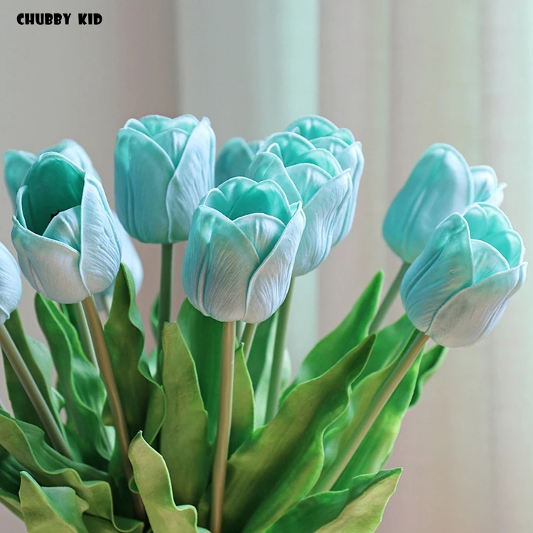 40pcs/lot ! wholesale 60cm long Real touch pu artificial Tulips middle size PU tulip flowers fake wedding decorative Dutch tulip