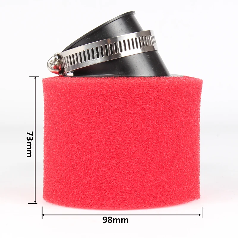 Motorcycle 42mm Air Filter Degree ANGLED FOAM Pod Cleaner For pz30 carburetor 200cc 250cc  ATV PIT DIRT BIKE 45