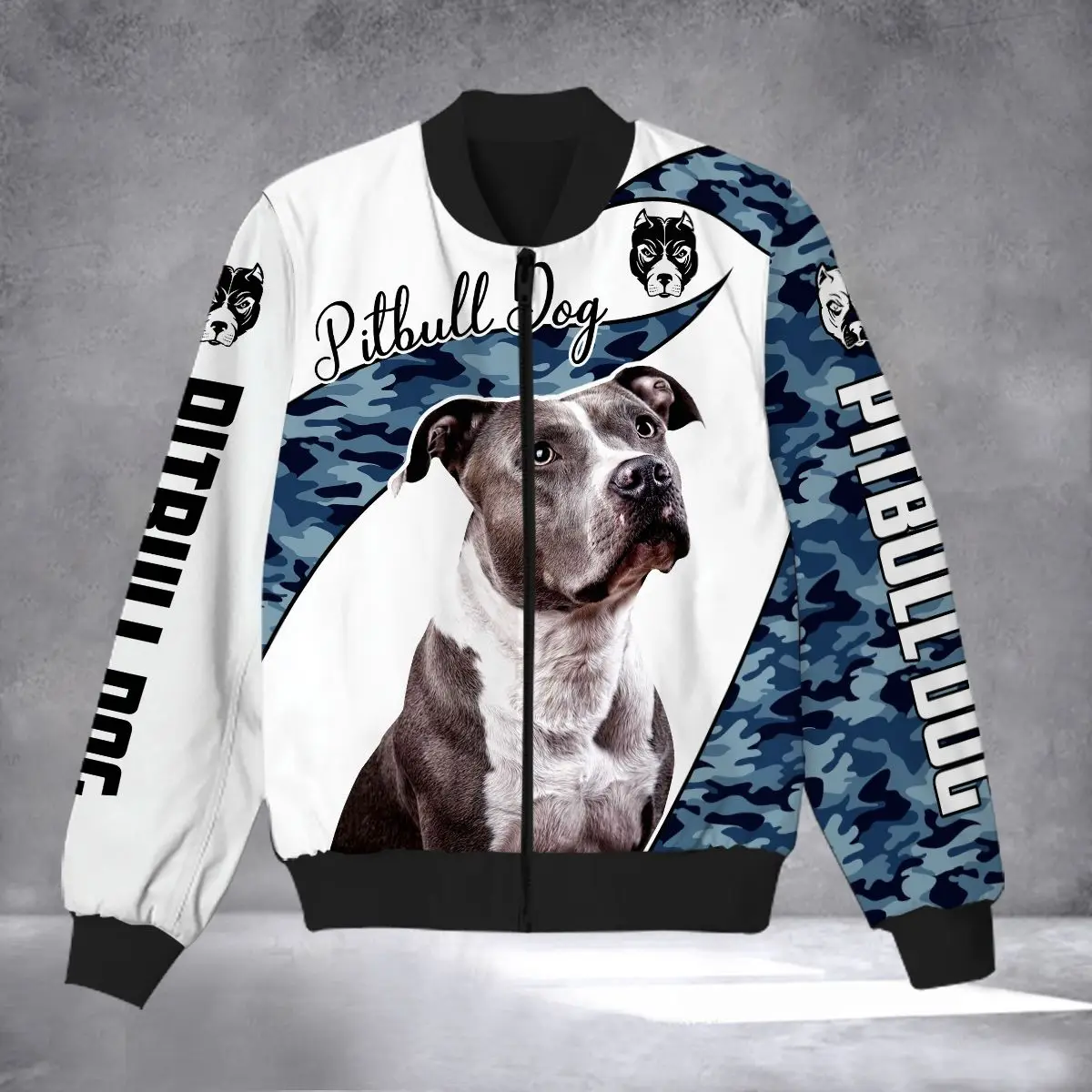 Men 3d Bomber Jackets Love Pitbull Dog pattern Printed winter zipper Jacket casual unisex Harajuku Streetwear coat FX-01