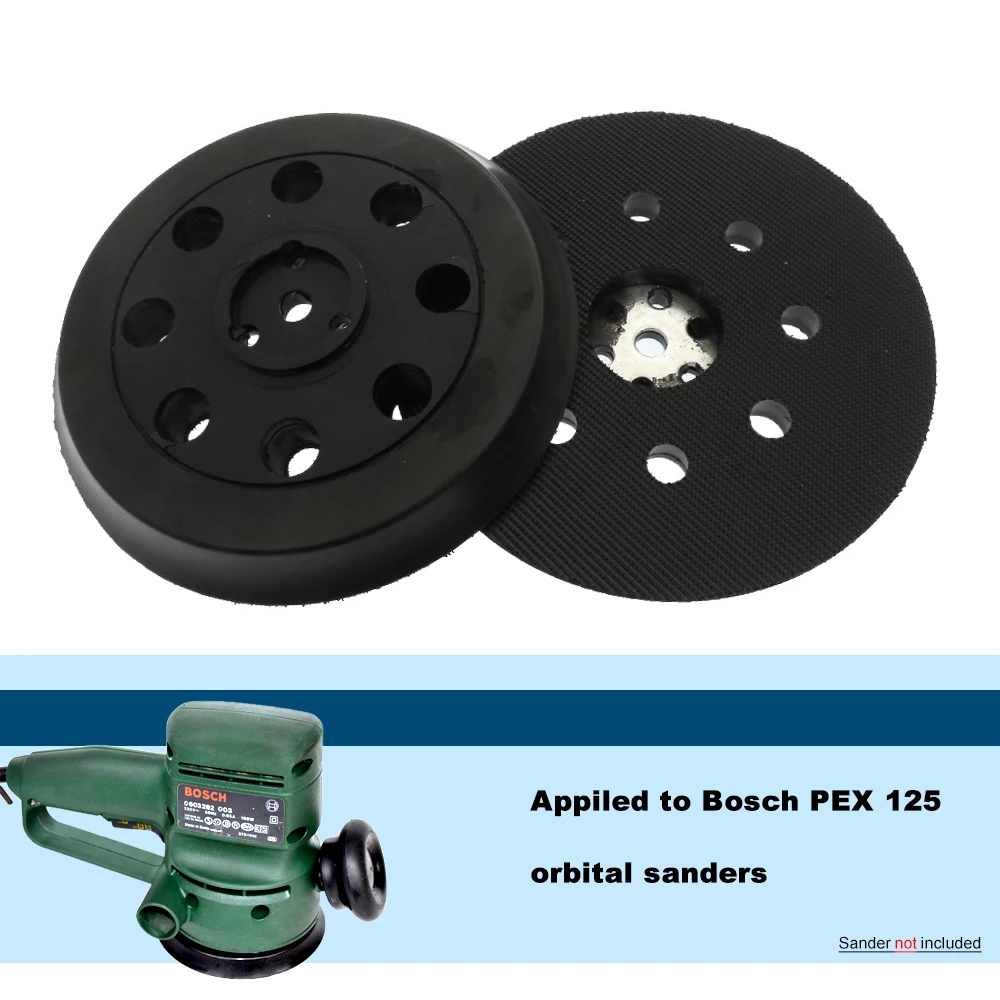 125mm 5 pollici 9 fori Hook & Loop sostituzione tampone abrasivo piastra di supporto platorello abrasivo per levigatrici Bosch RS032 e RS031 e 3107DVS