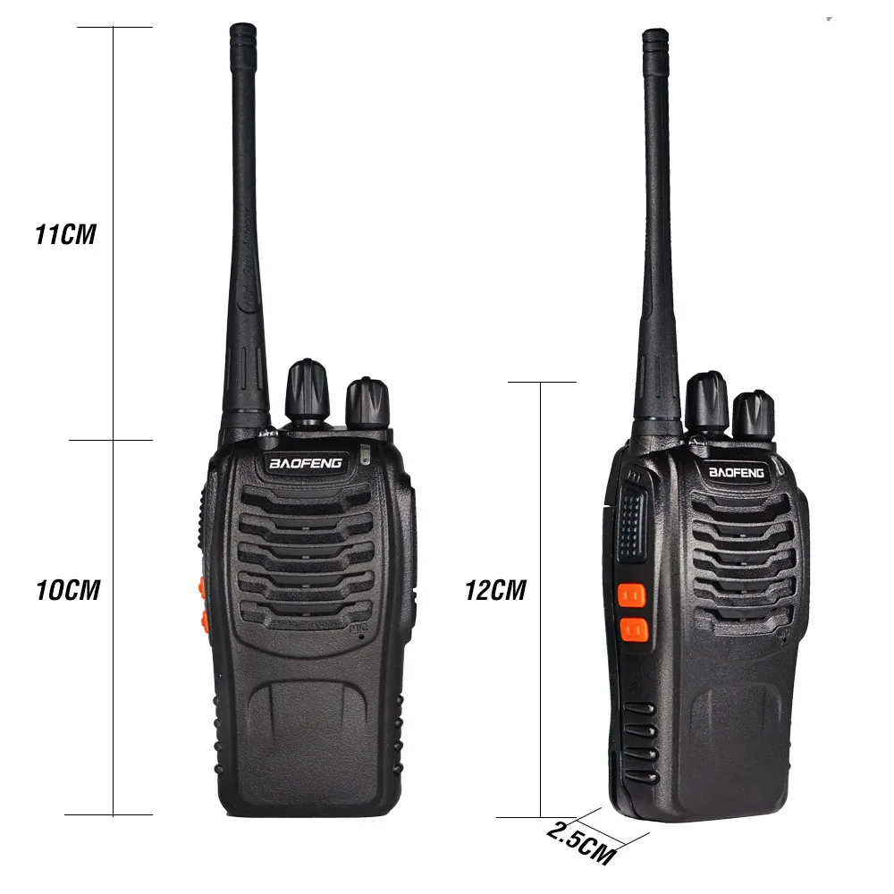 ¡Arriba! 3 uds BF 888S Radio bidireccional BF-888S 6km Walkie Talkie 5W portátil CB Ham Radio portátil HF transceptor interfono bf888S