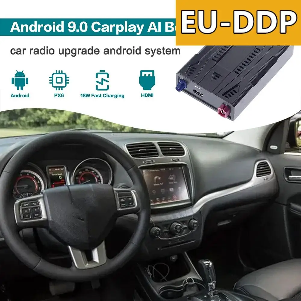 128GB Carplay Ai Box Upgrade Android Auto For Dodge Journey 2019 2020 Car Radio Stereo Smart Multimedia Player WIfi