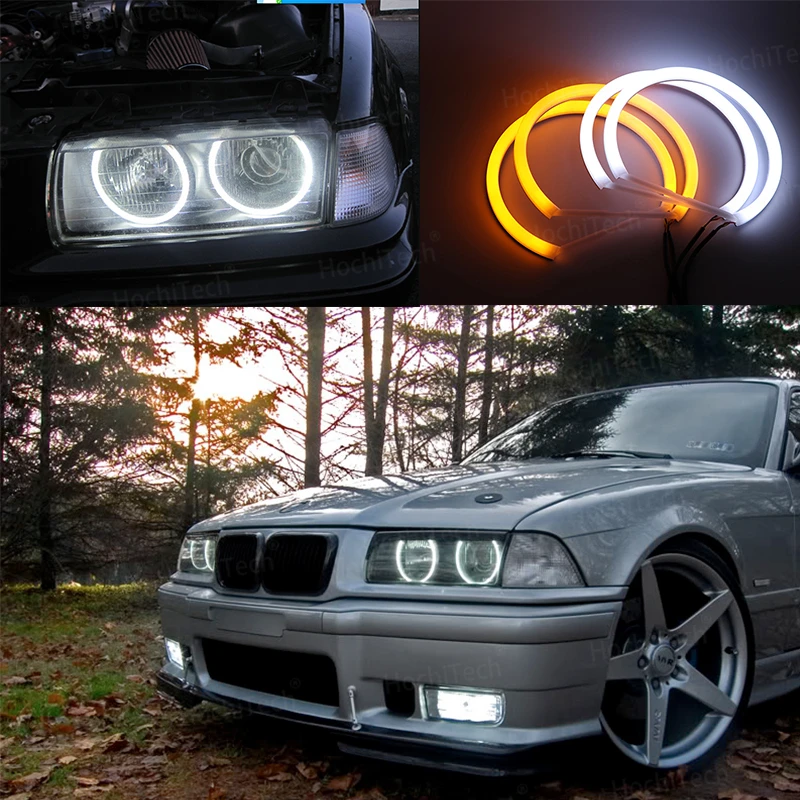 

For BMW 3 Series E30 E36 M3 333i 325i 323i 316i 318i 325td 1982-2000 LED Angel Eyes Kit Cotton White Ring