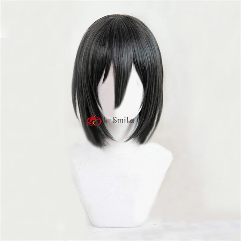 Anime Fyodor D Dostoevsky Cosplay Wigs Short Black Fyodor Dostoevsky Cosplay Wig Heat Resistant Synthetic Hair + Wig Cap