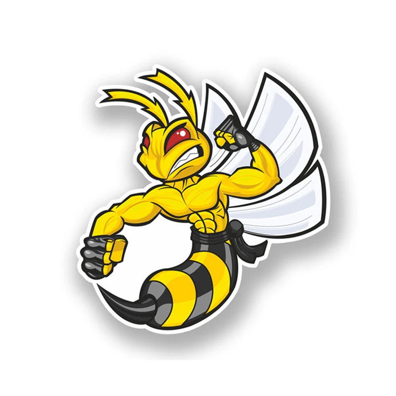 Interesting Angry Hornets KK PVC 14cm * 13cm Car Sticker Motorcycle Decals Vinyl Motorcycle Waterproof Bumper Decal