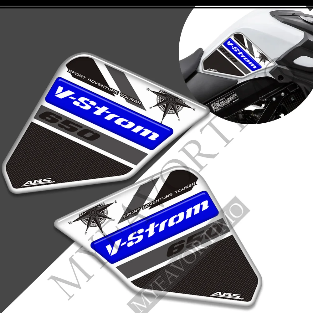 For Suzuki V STROM VSTROM DL 650 XT 650XT Adventure Tank Pad Protector Trunk Luggage Cases Stickers Fuel Oil Kit