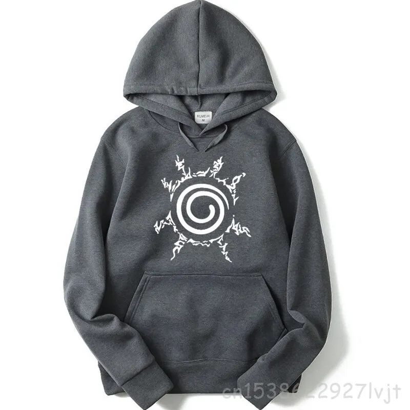 Hooded Pullover Fashion Anime Hoodie Streetwear Nine Tails Seal Printing Pullover Sweatshirt Hip Hop Hoodie Hoodies Men