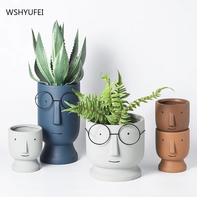 Ceramic Flowerpot Vertical Garden Garden Pots Wall Vases for Plants Glasses for Decorative Plants Jardim Vertical Pots De Jardin